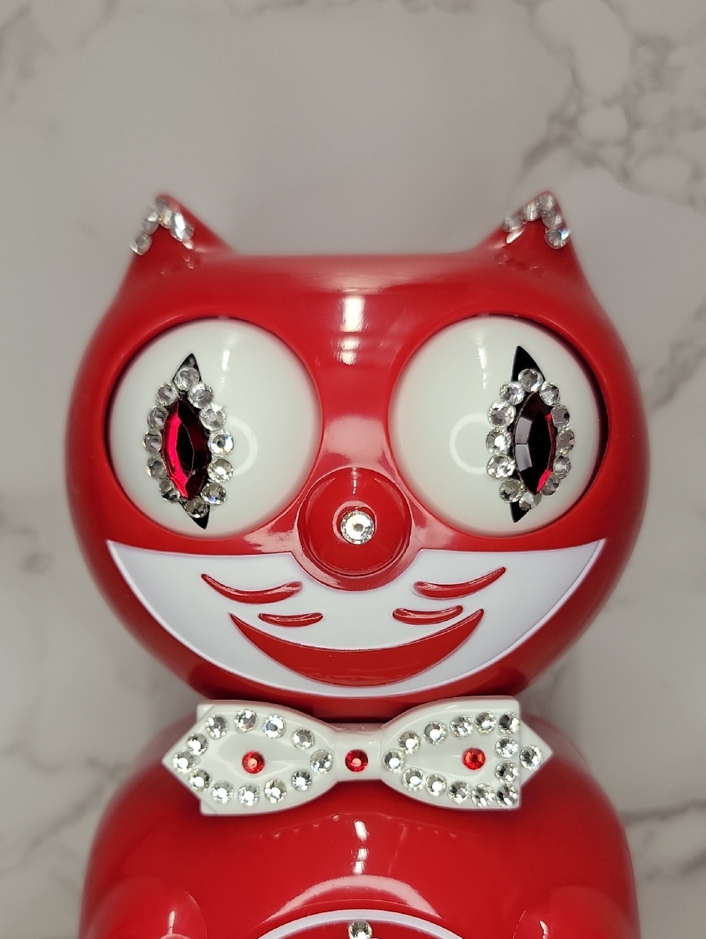 Jeweled Classic Red Limited Edition Kit-Cat Klock Clock